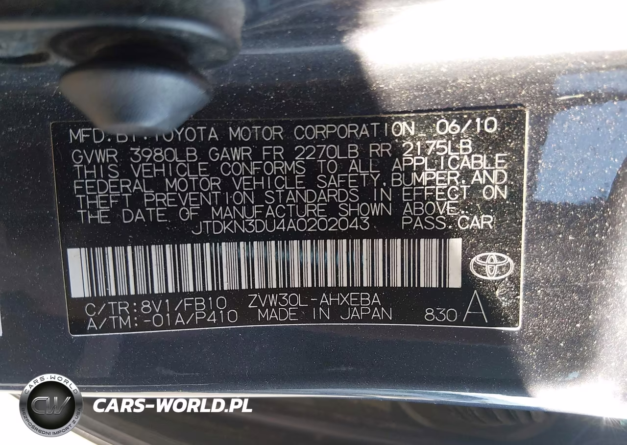2010 Toyota Prius Iii VIN:JTDKN3DU4A0202043 - 9