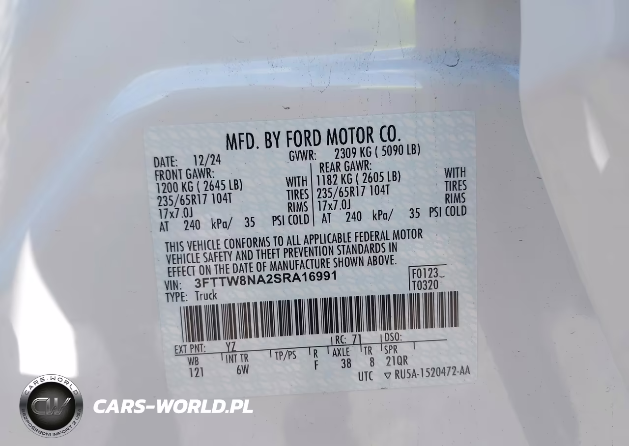 2025 Ford Maverick Tremor VIN:3FTTW8NA2SRA16991 - 9