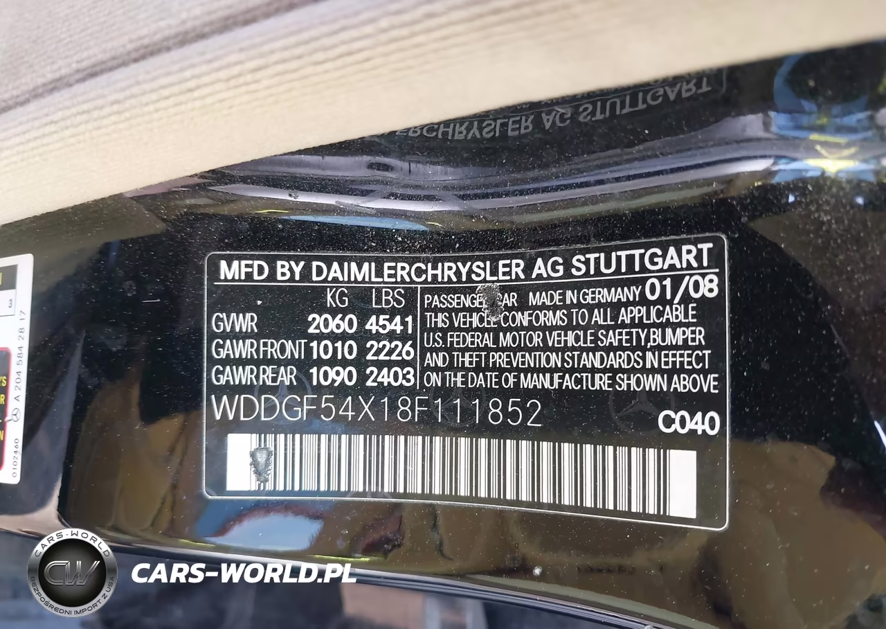 2008 Mercedes-Benz C 300 Luxury-Sport VIN:WDDGF54X18F111852 - 9
