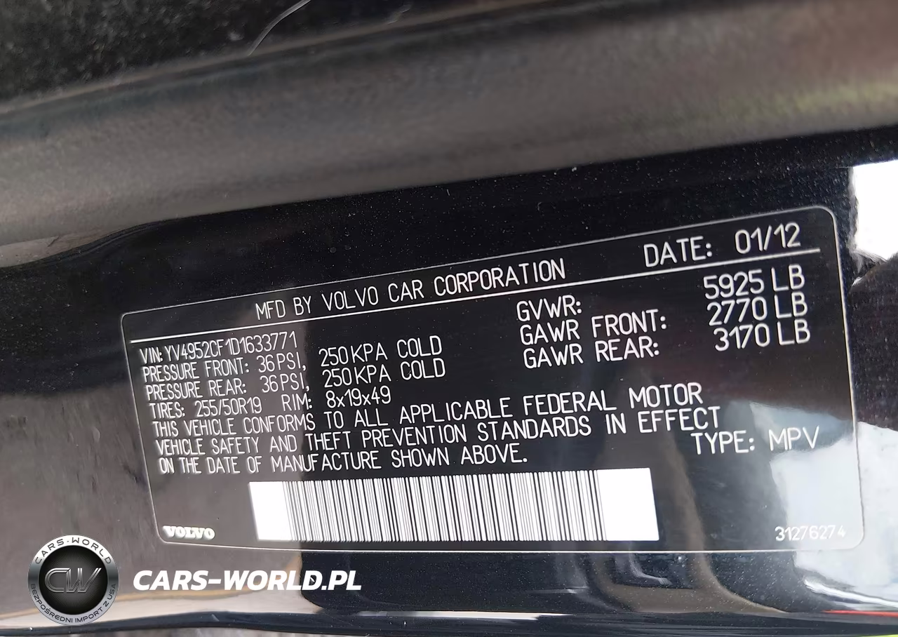 2013 Volvo Xc90 3.2 R-Design-3.2 R-Design Platinum-3.2 R-Design Premier Plus VIN:YV4952CF1D1633771 - 9