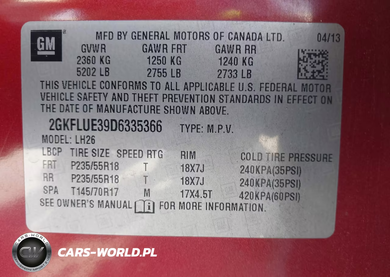 2013 GMC Terrain Slt-1 VIN:2GKFLUE39D6335366 - 9