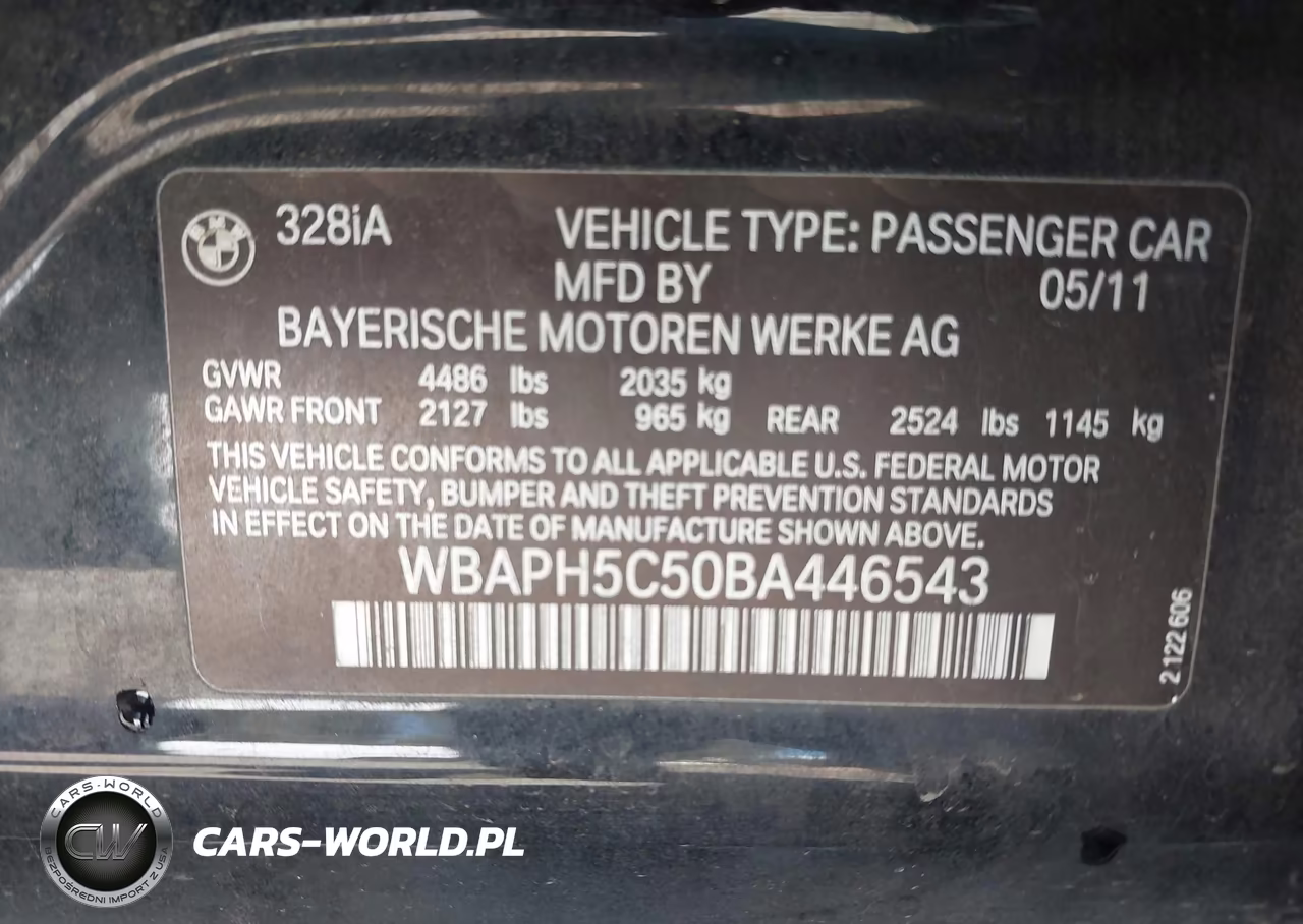 2011 BMW 328I VIN:WBAPH5C50BA446543 - 9