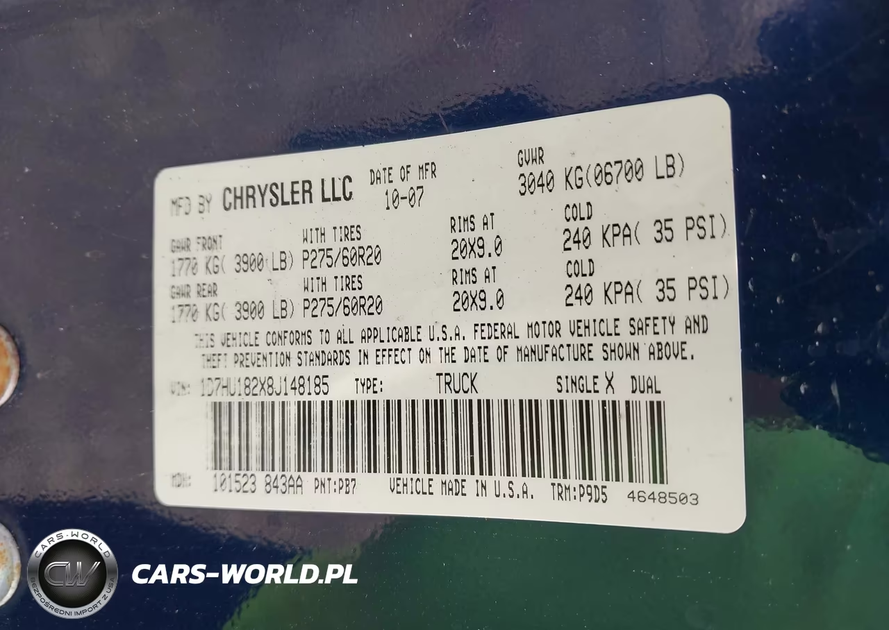 2008 Dodge Ram 1500 Slt VIN:1D7HU182X8J148185 - 9