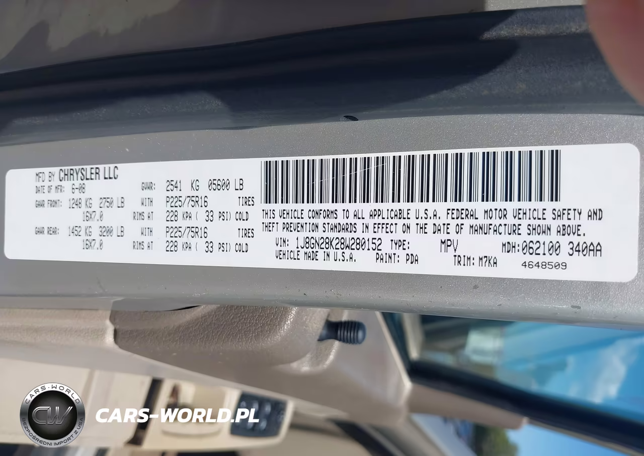 2008 Jeep Liberty Sport VIN:1J8GN28K28W280152 - 9