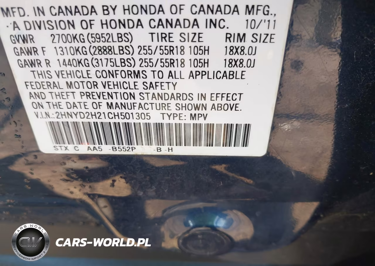 2012 Acura Mdx VIN:2HNYD2H21CH501305 - 9