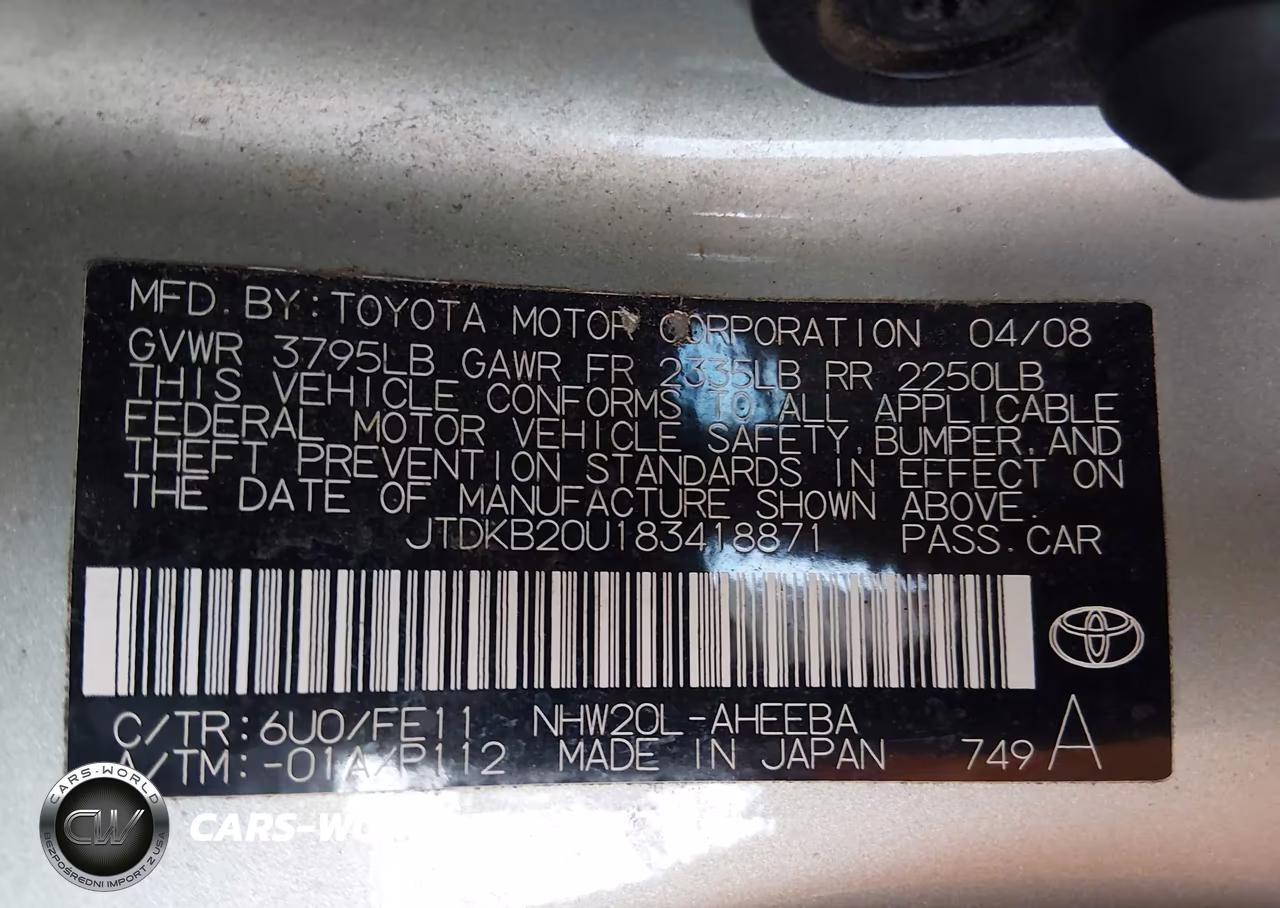 2008 Toyota Prius Standard VIN:JTDKB20U183418871 - 9