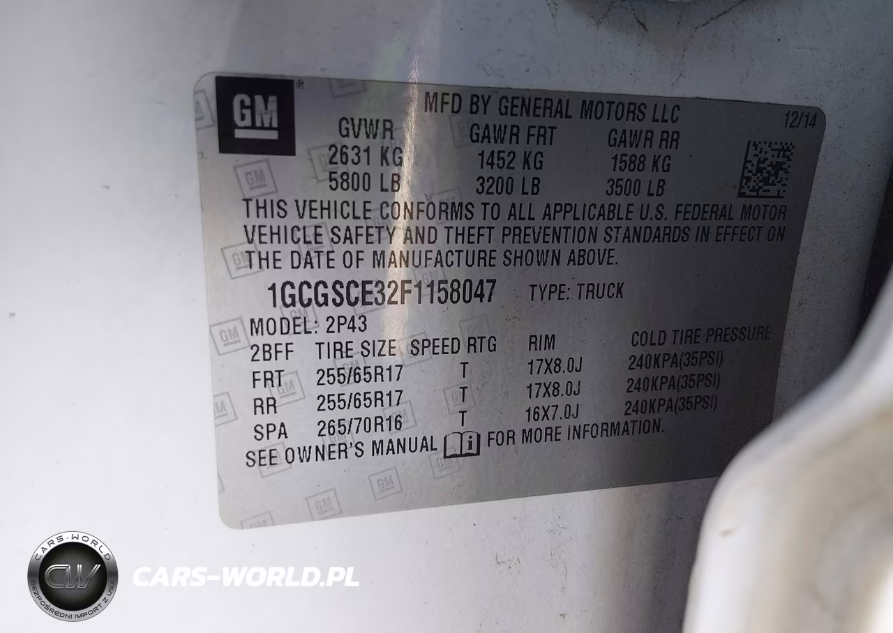 2015 Chevrolet Colorado Z71 VIN:1GCGSCE32F1158047 - 9