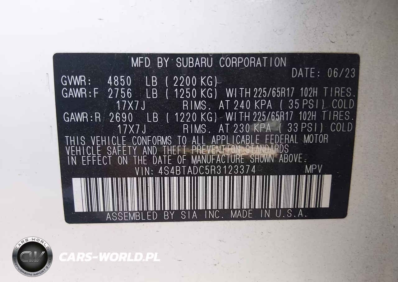 2024 Subaru Outback Premium VIN:4S4BTADC5R3123374 - 9