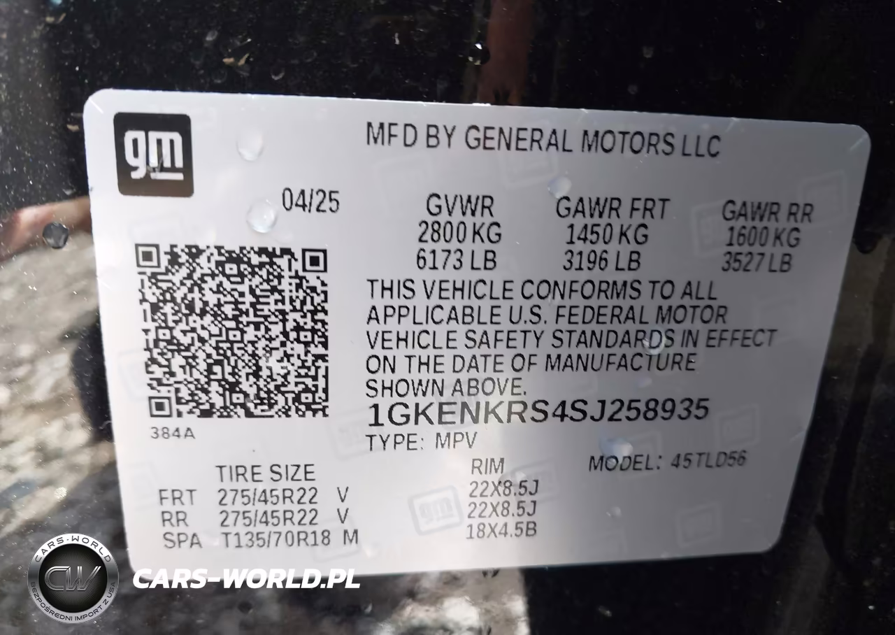 2025 GMC Acadia Fwd Elevation VIN:1GKENKRS4SJ258935 - 9