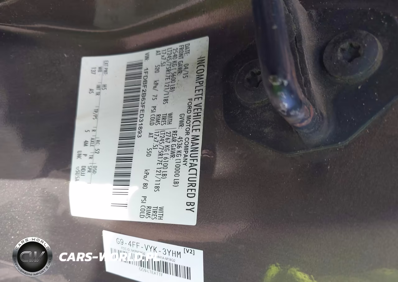 2015 Ford F-250 Xl VIN:1FDBF2B63FED31893 - 9