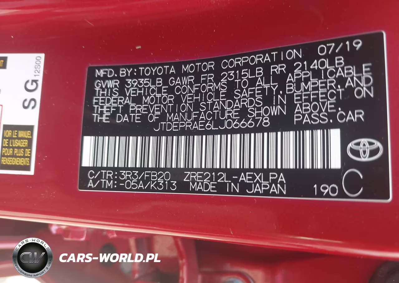 2020 Toyota Corolla Le VIN:JTDEPRAE6LJ066678 - 9