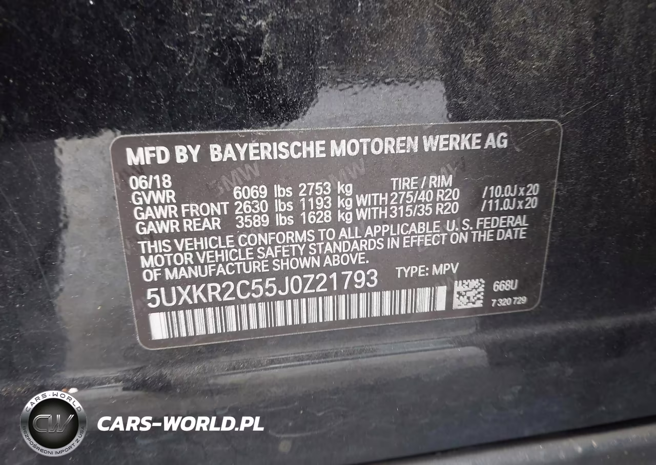 2018 BMW X5 Sdrive35I VIN:5UXKR2C55J0Z21793 - 9
