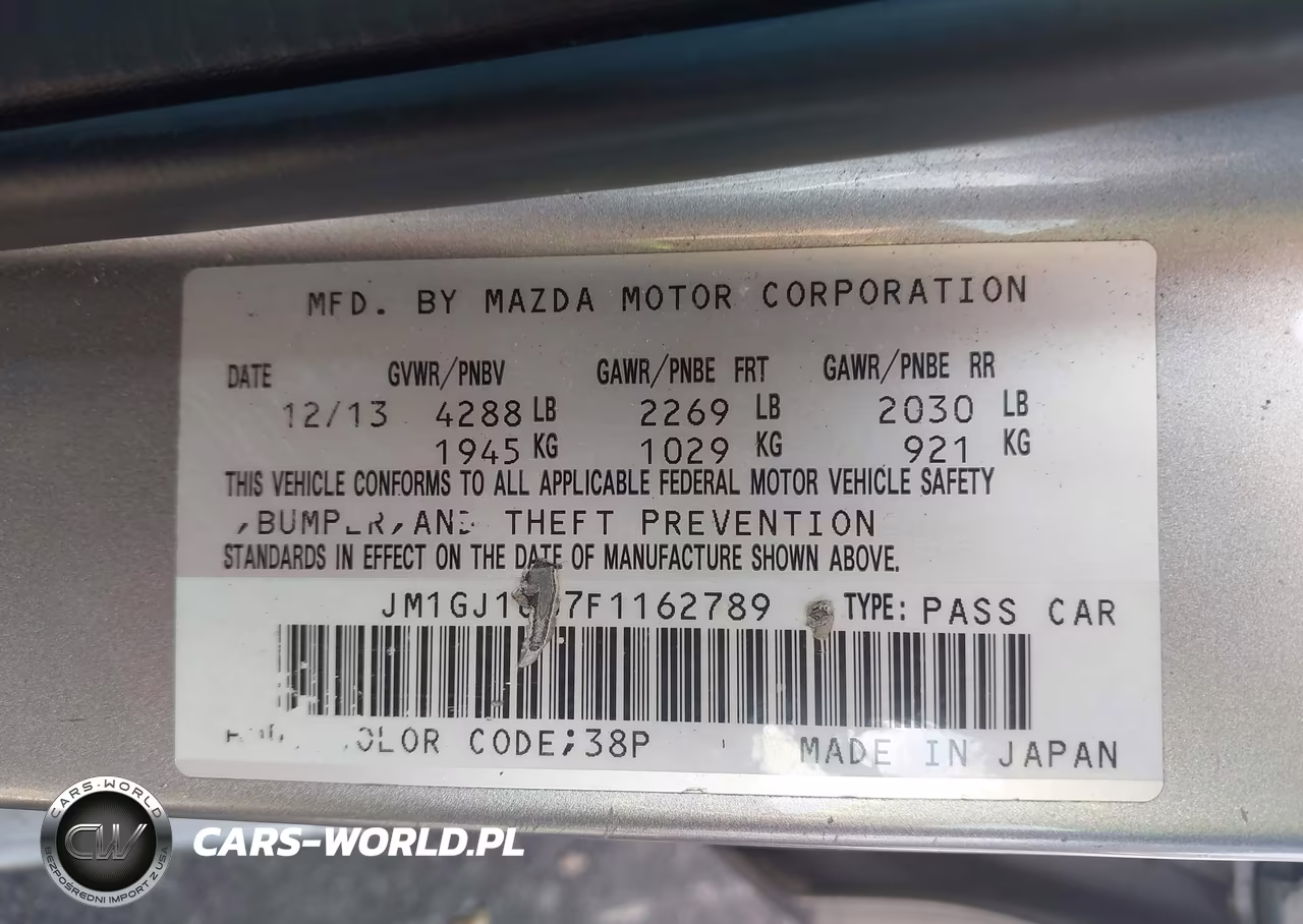 2015 Mazda Mazda6 I Sport VIN:JM1GJ1U67F1162789 - 9