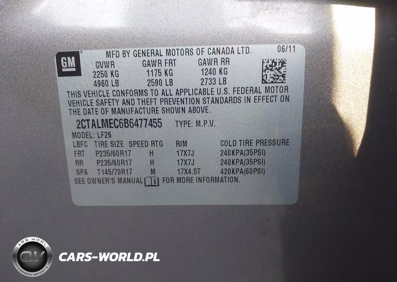 2011 GMC Terrain Sle-1 VIN:2CTALMEC6B6477455 - 9