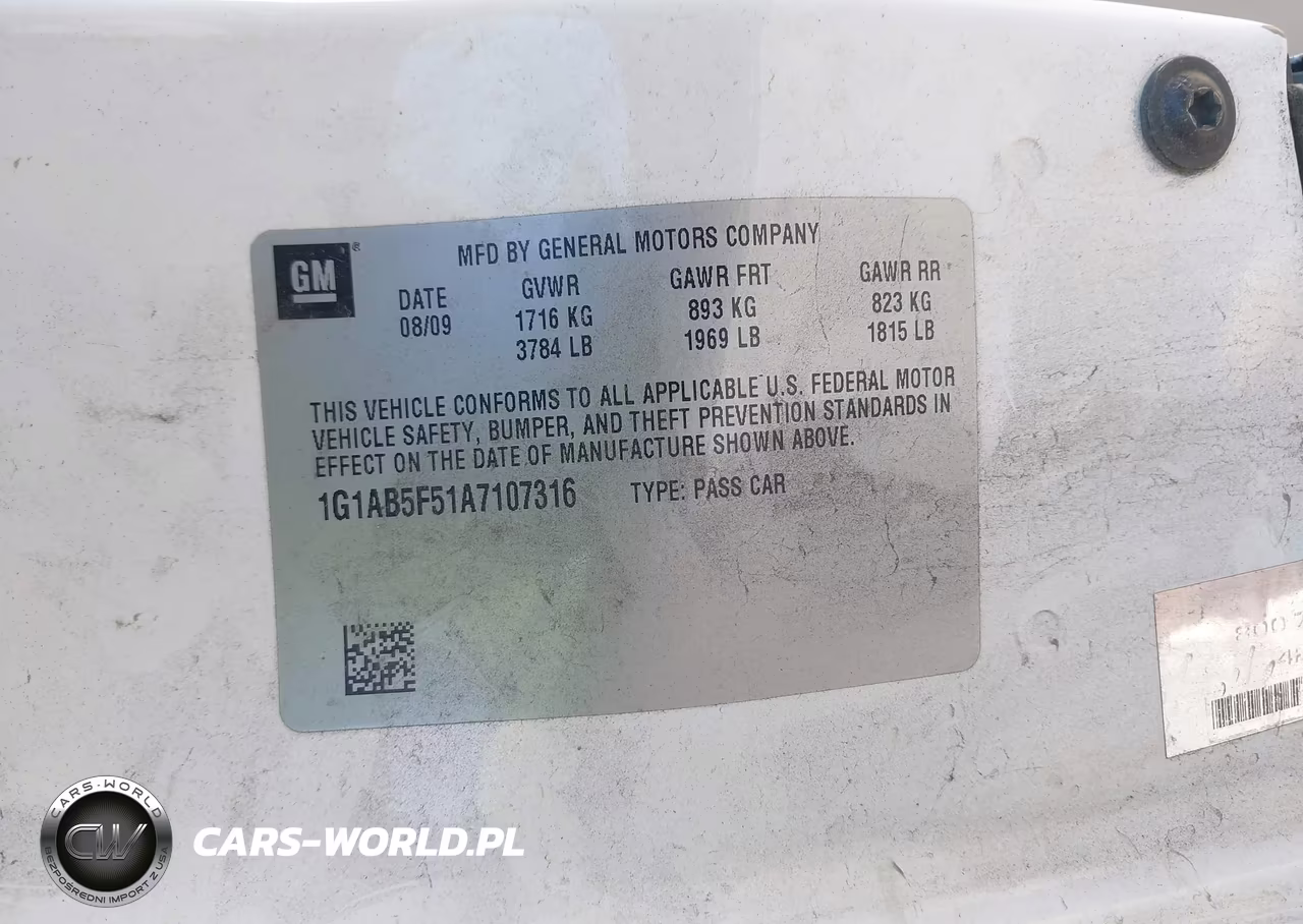 2010 Chevrolet Cobalt Ls VIN:1G1AB5F51A7107316 - 9