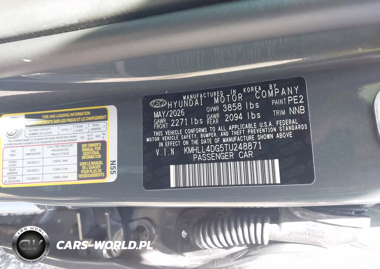 2026 Hyundai Elantra Se VIN:KMHLL4DG5TU248871 - 9