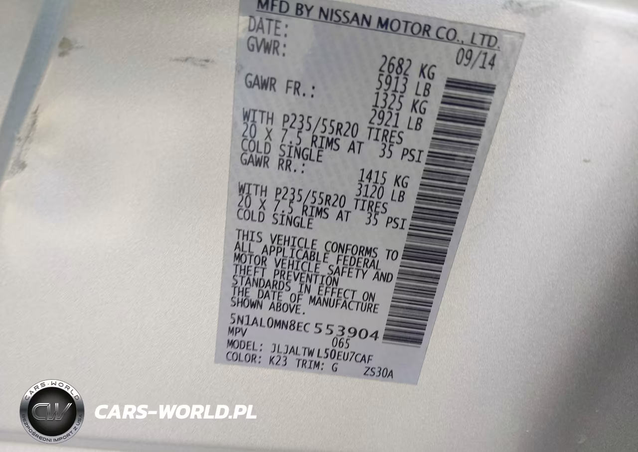 2014 Infiniti Qx60 VIN:5N1AL0MN8EC553904 - 9