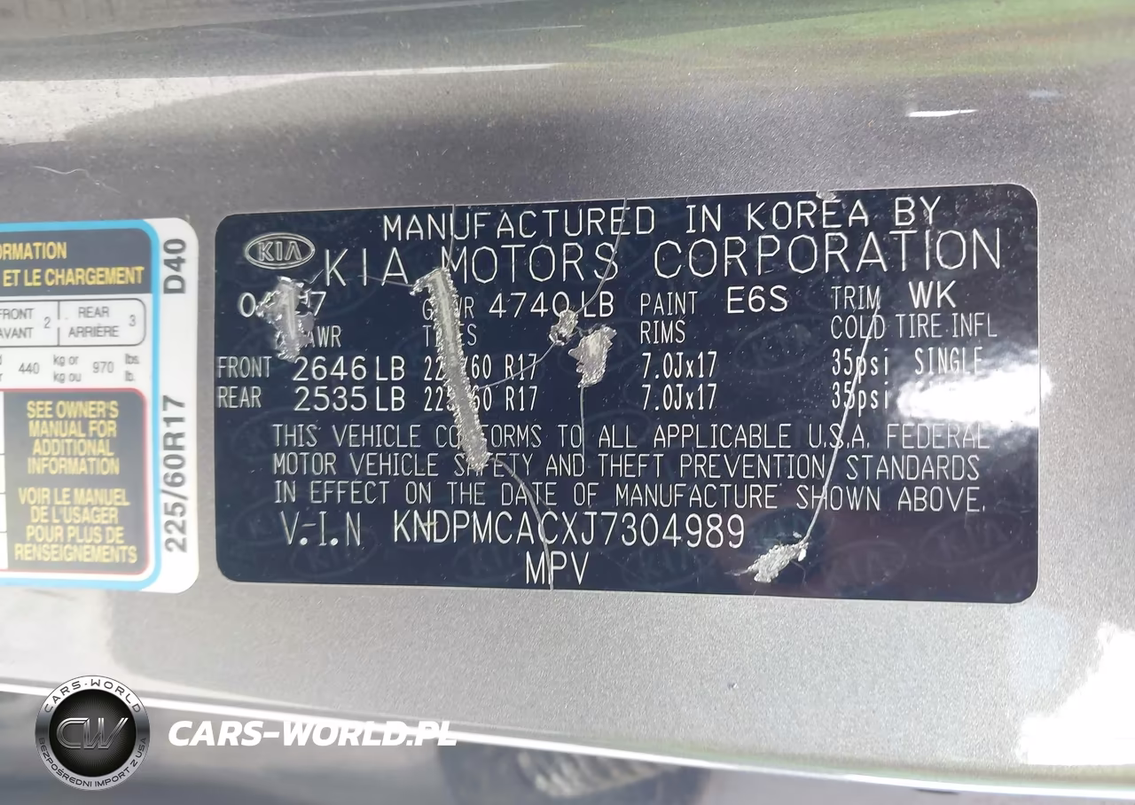 2018 Kia Sportage Lx VIN:KNDPMCACXJ7304989 - 9
