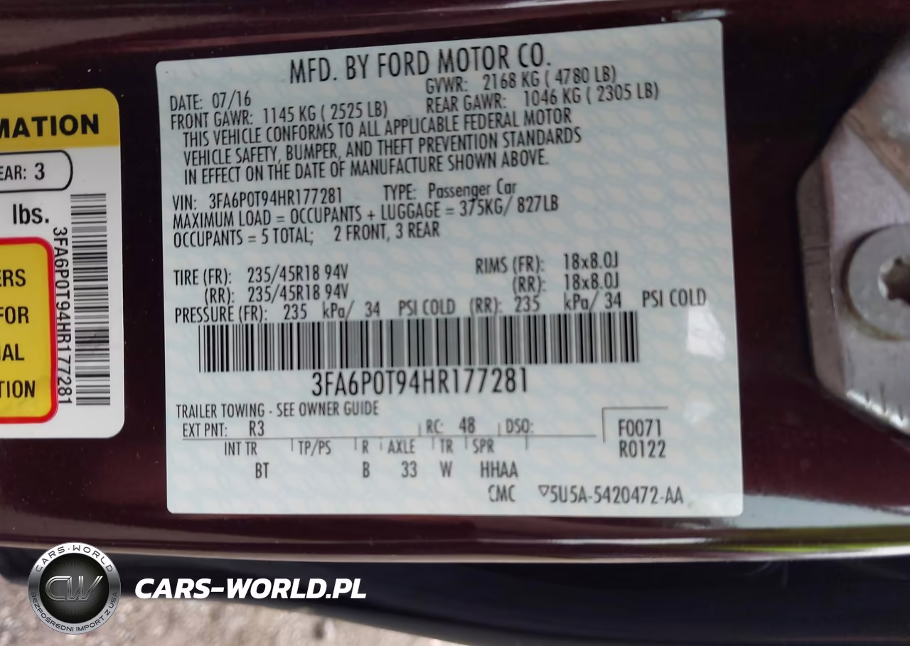 2017 Ford Fusion Se VIN:3FA6P0T94HR177281 - 9