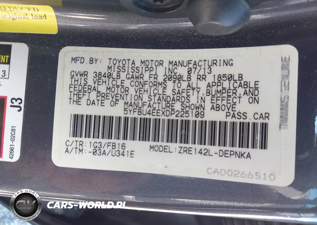 2013 Toyota Corolla Le VIN:5YFBU4EEXDP225109 - 9