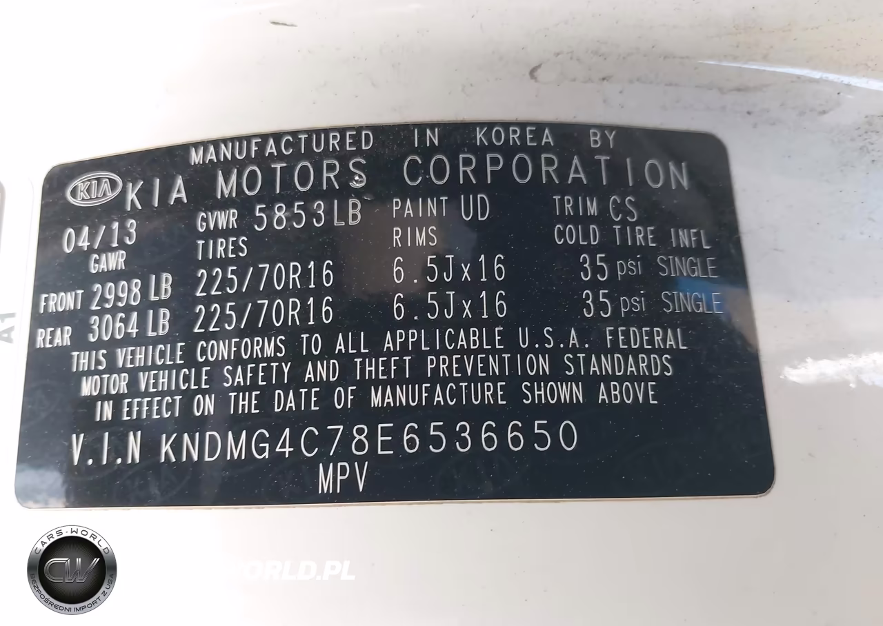 2014 Kia Sedona Lx VIN:KNDMG4C78E6536650 - 9
