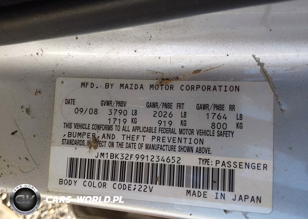 2009 Mazda Mazda3 I VIN:JM1BK32F991234652 - 9