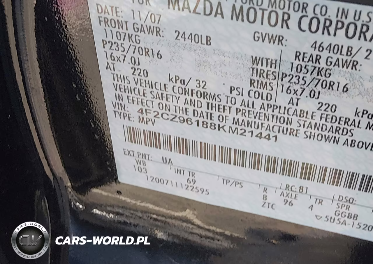 2008 Mazda Tribute S Grand Touring VIN:4F2CZ96188KM21441 - 9
