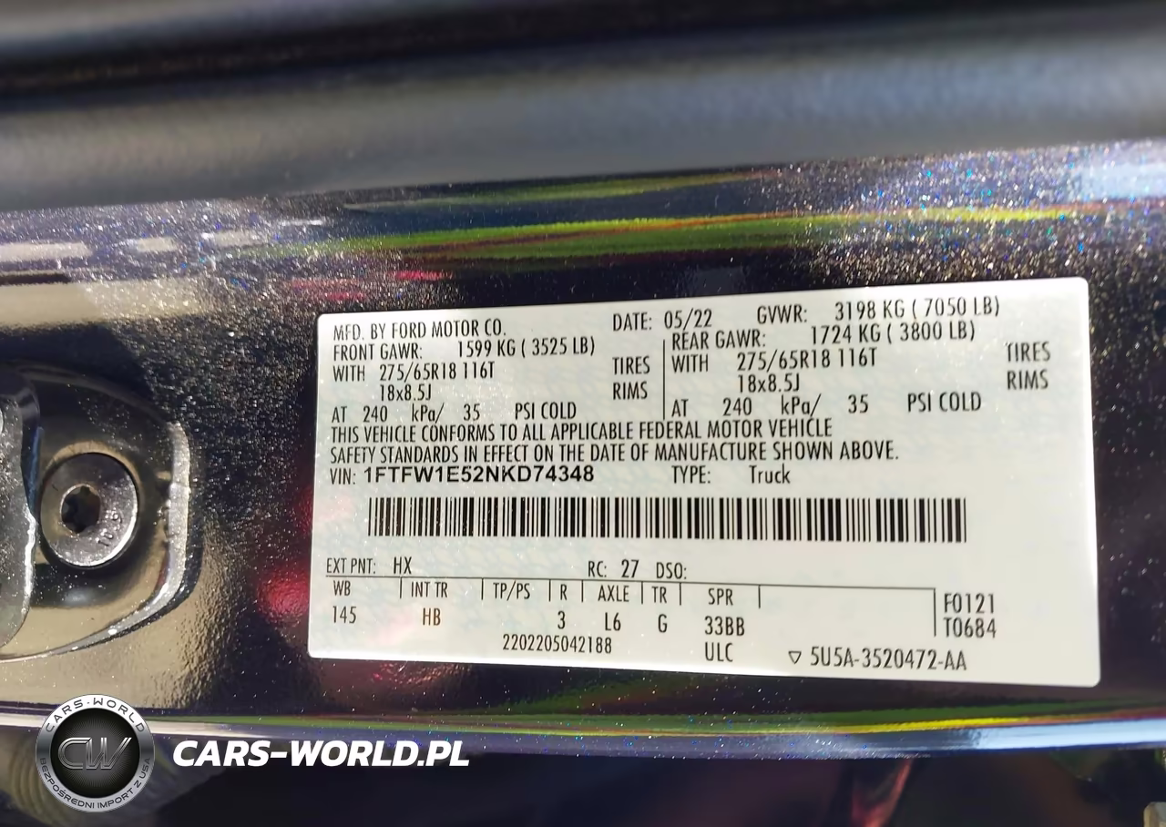 2022 Ford F-150 Lariat VIN:1FTFW1E52NKD74348 - 9