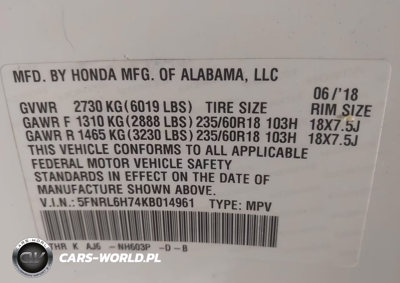 2019 Honda Odyssey Ex-L VIN:5FNRL6H74KB014961 - 9