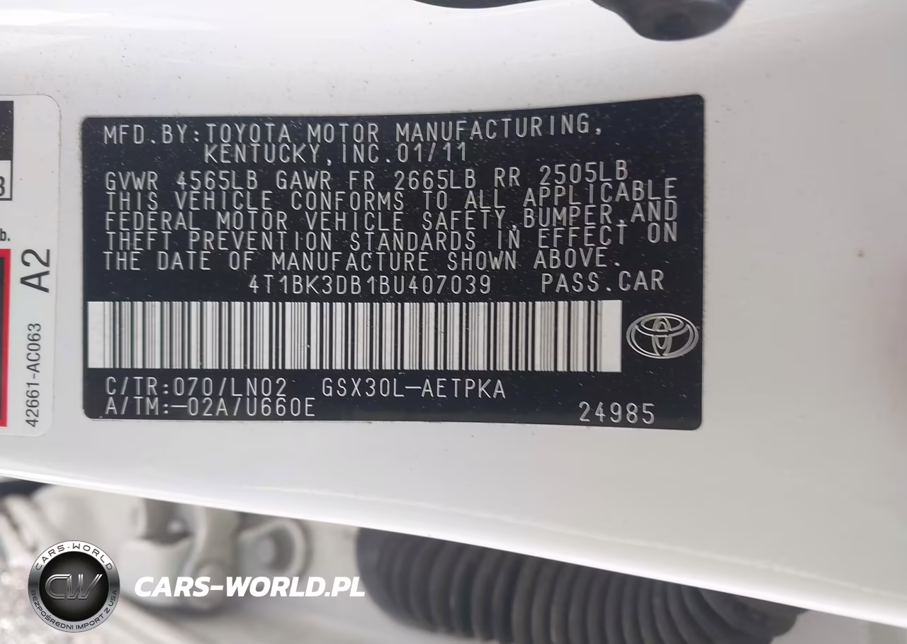 2011 Toyota Avalon Limited VIN:4T1BK3DB1BU407039 - 9