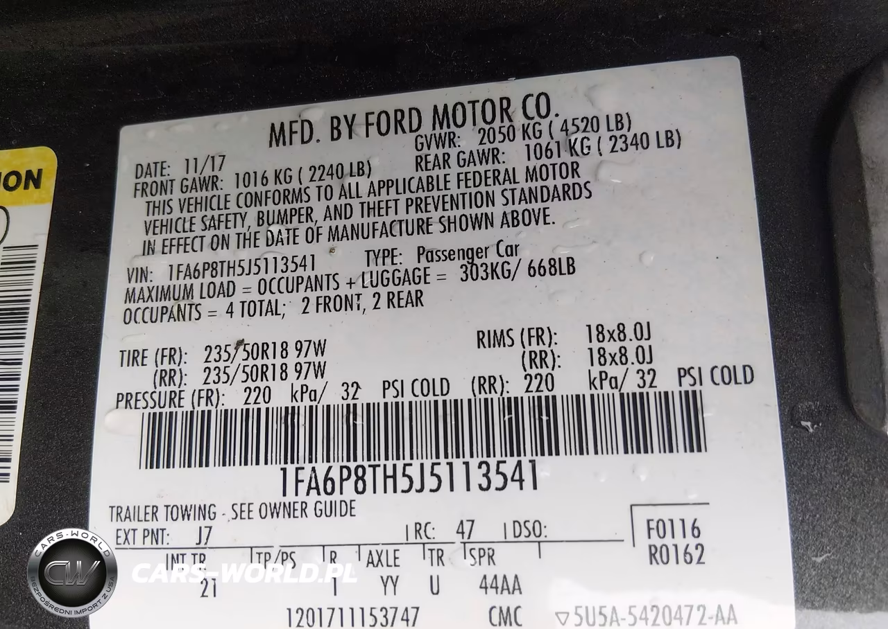 2018 Ford Mustang Ecoboost VIN:1FA6P8TH5J5113541 - 9