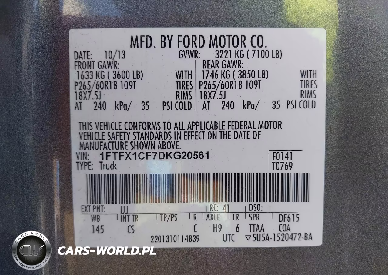 2013 Ford F-150 Stx VIN:1FTFX1CF7DKG20561 - 9