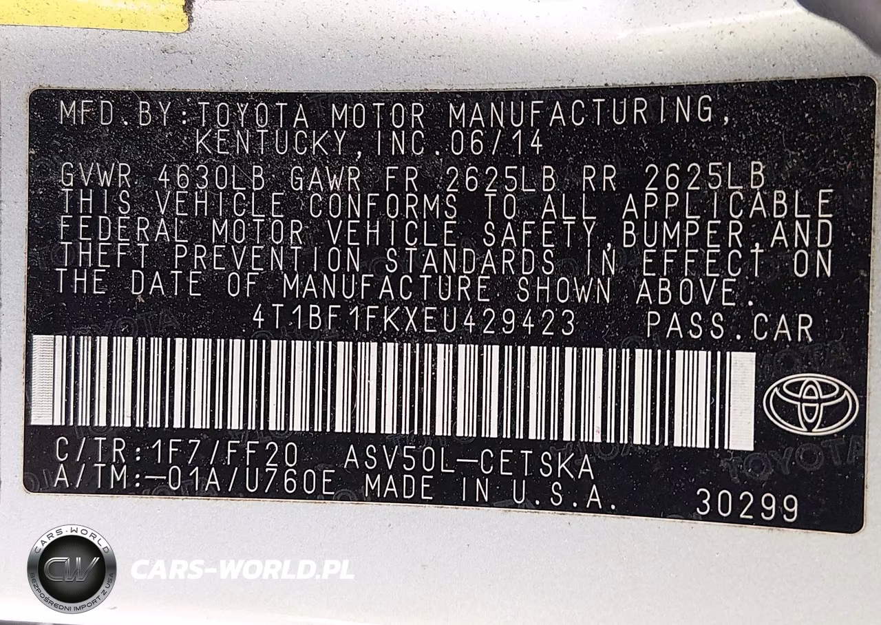 2014 Toyota Camry Se VIN:4T1BF1FKXEU429423 - 9