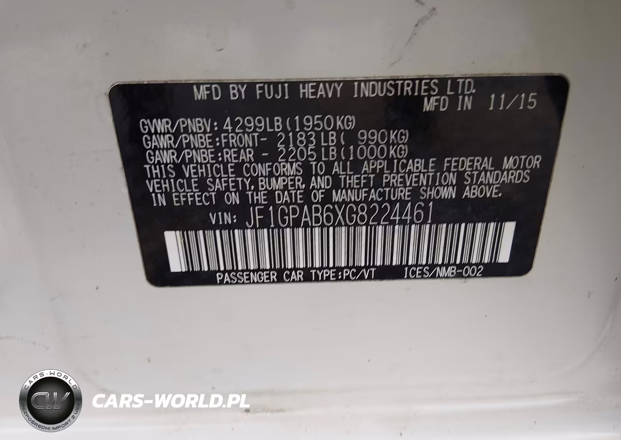 2016 Subaru Impreza 2.0I Premium VIN:JF1GPAB6XG8224461 - 9