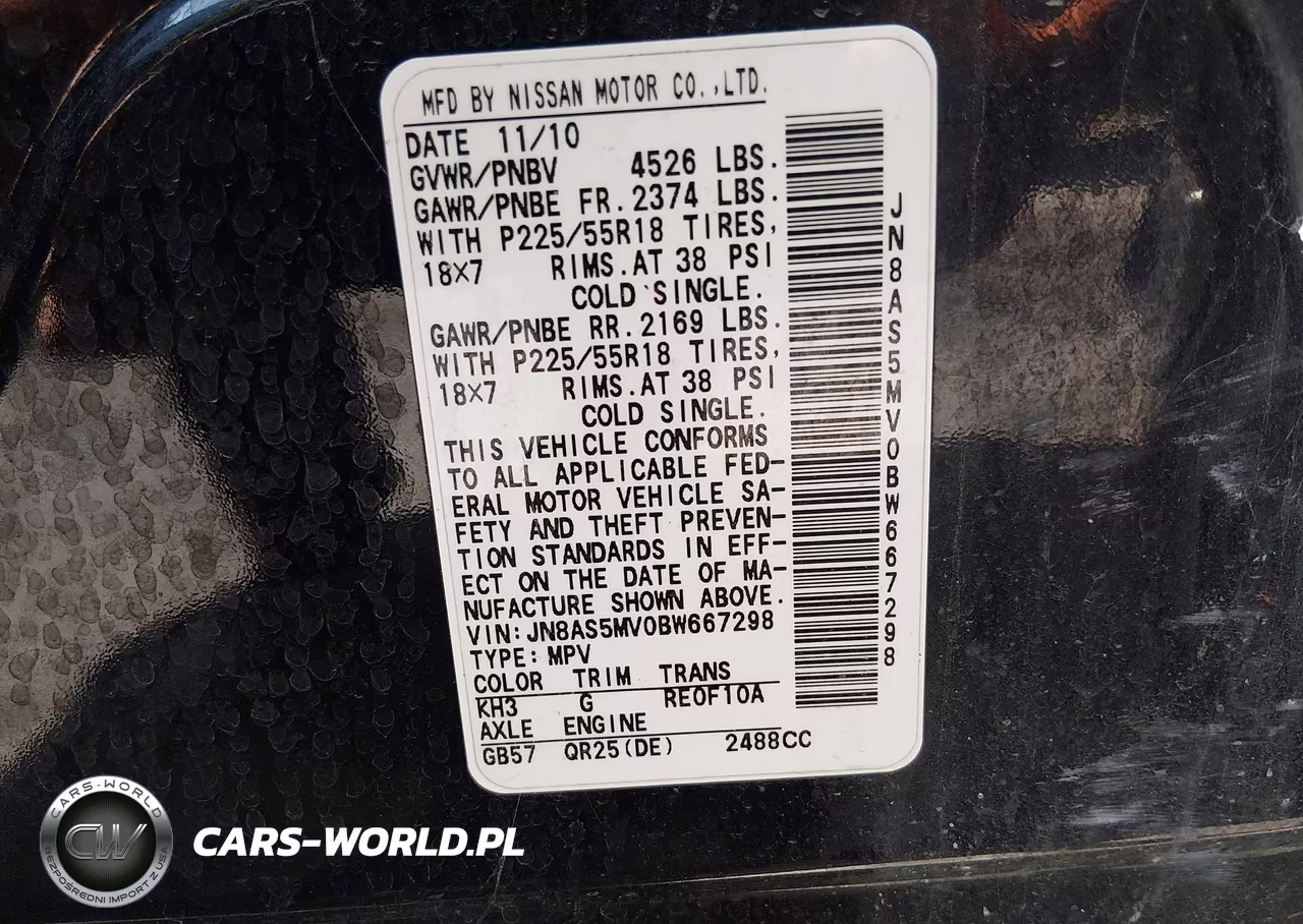 2011 Nissan Rogue Sv VIN:JN8AS5MV0BW667298 - 9