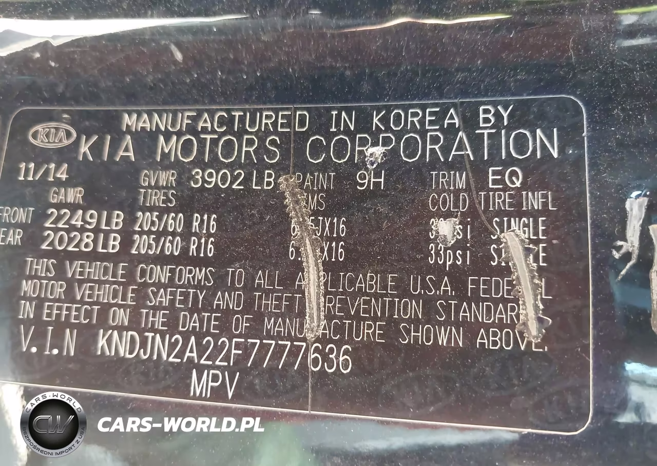 2015 Kia Soul VIN:KNDJN2A22F7777636 - 9
