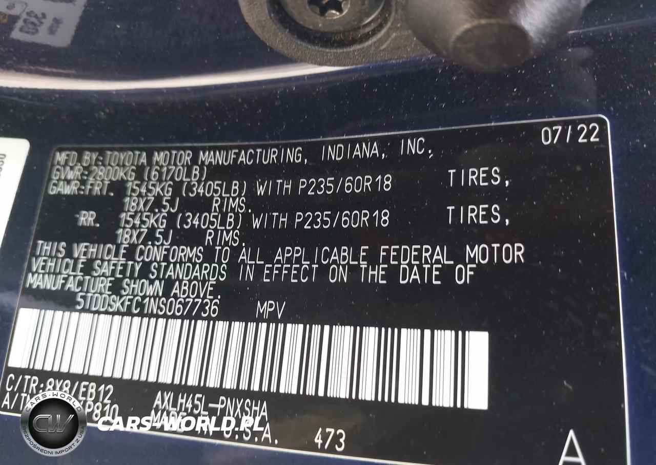2022 Toyota Sienna Xse VIN:5TDDSKFC1NS067736 - 9