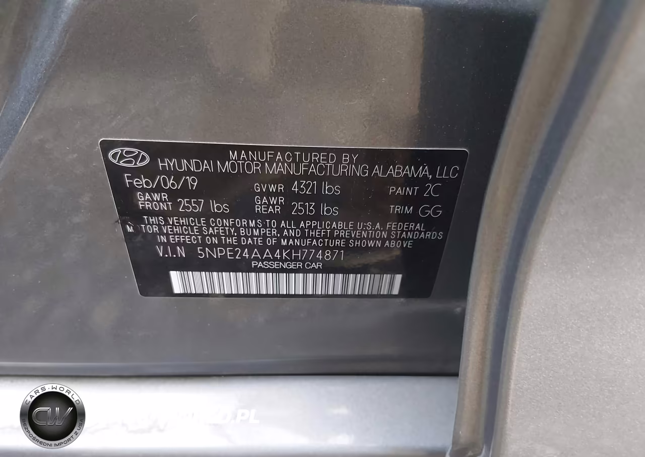 2019 Hyundai Sonata Eco VIN:5NPE24AA4KH774871 - 9
