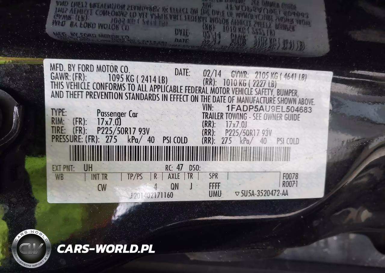 2014 Ford C-Max Hybrid Se VIN:1FADP5AU9EL504683 - 9