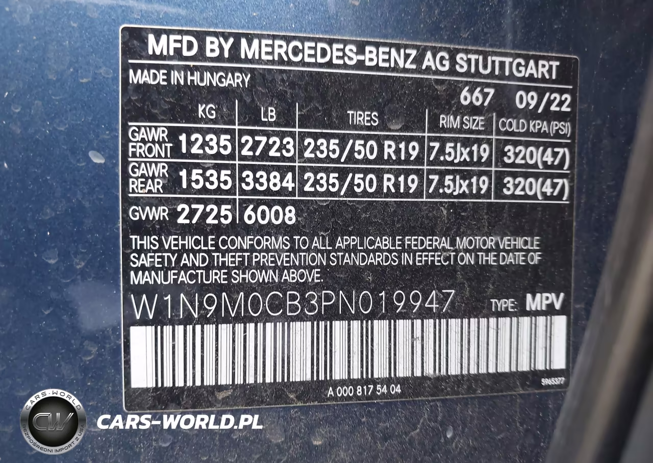 2023 Mercedes-Benz Eqb 250 Suv VIN:W1N9M0CB3PN019947 - 9