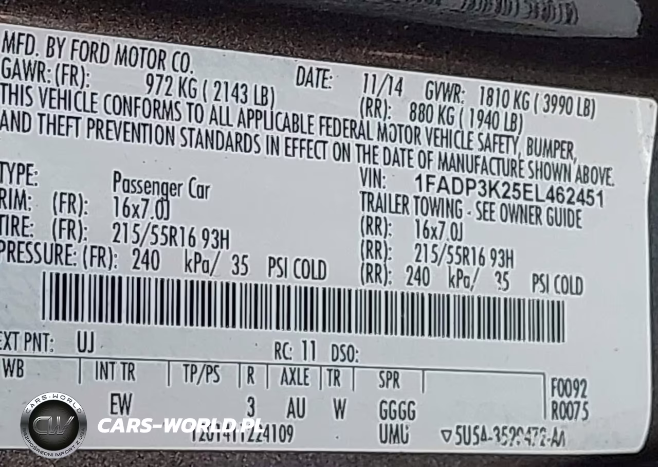 2014 Ford Focus Se VIN:1FADP3K25EL462451 - 9