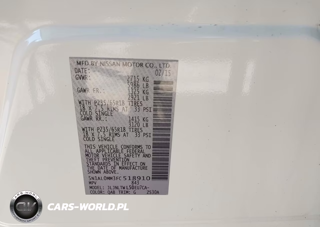 2015 Infiniti Qx60 VIN:5N1AL0MM3FC518910 - 9