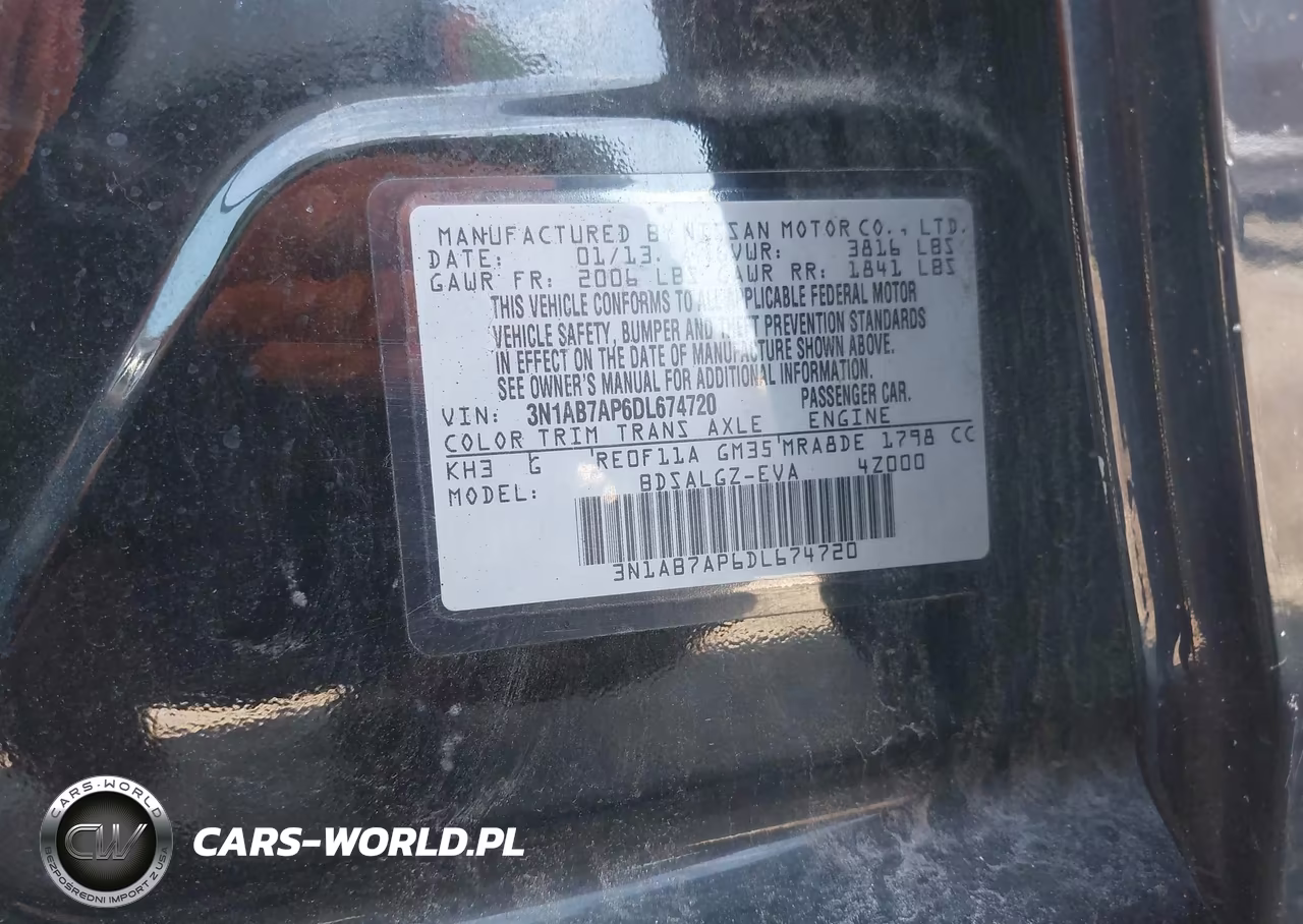 2013 Nissan Sentra Sl VIN:3N1AB7AP6DL674720 - 9