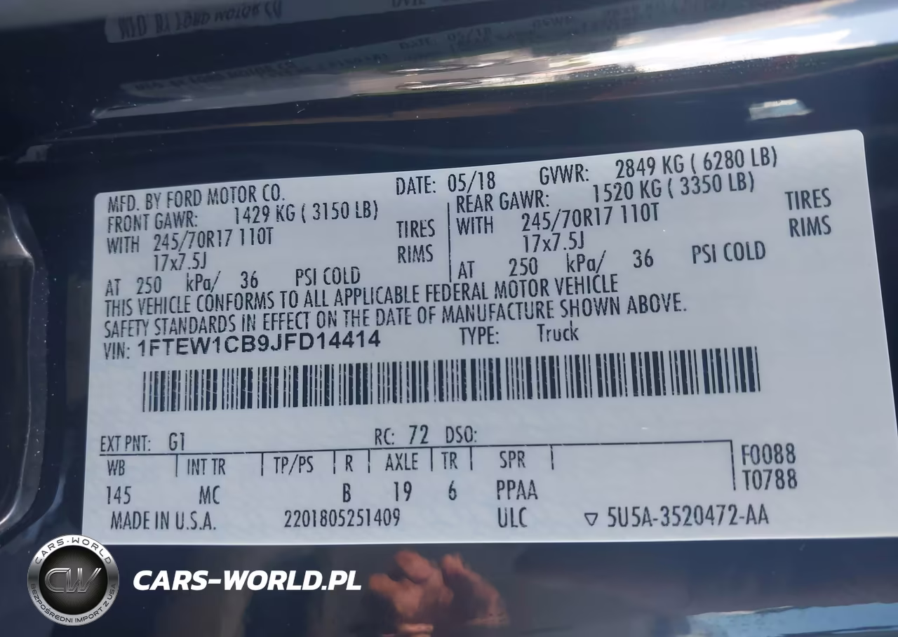 2018 Ford F-150 Xlt VIN:1FTEW1CB9JFD14414 - 9