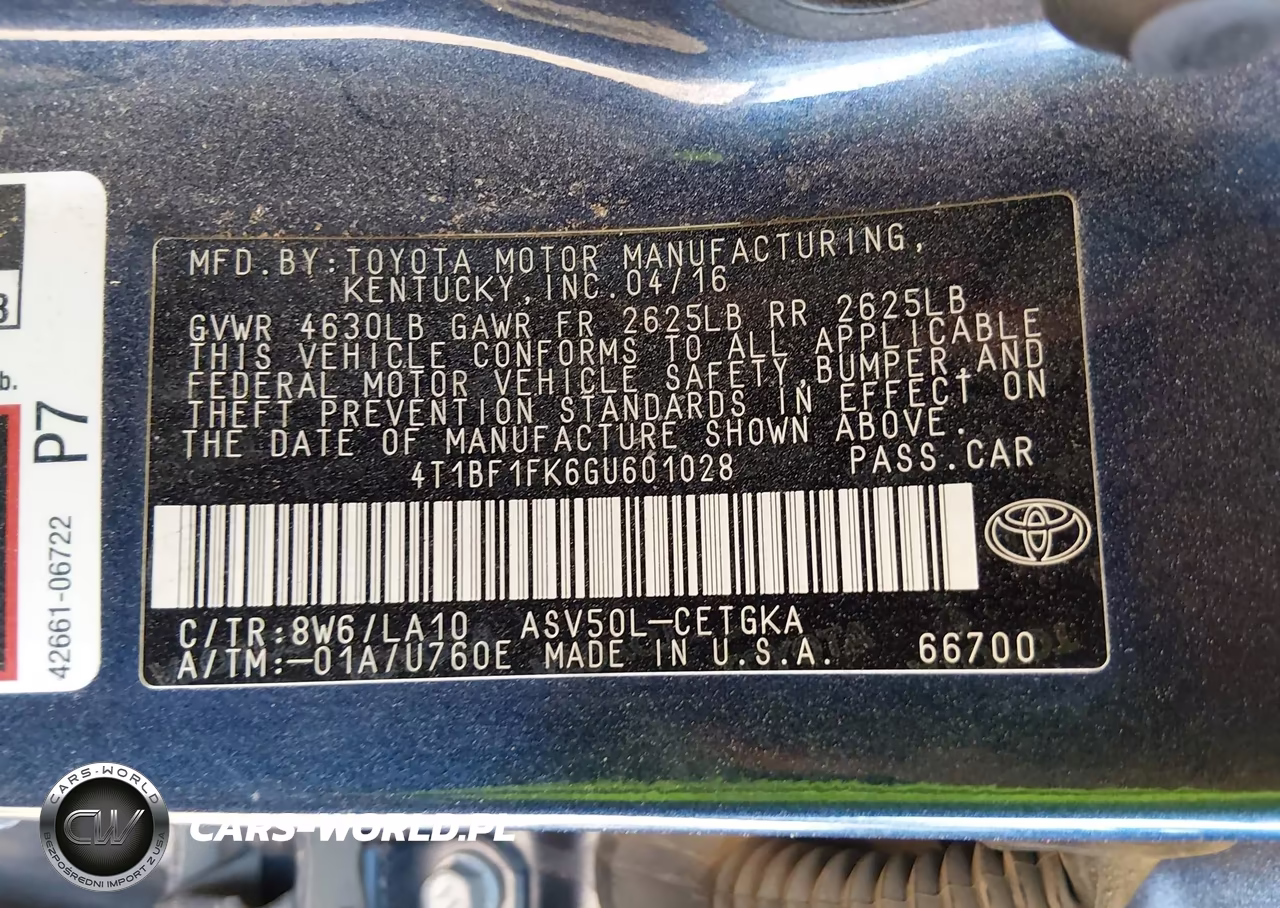 2016 Toyota Camry Xle VIN:4T1BF1FK6GU601028 - 9