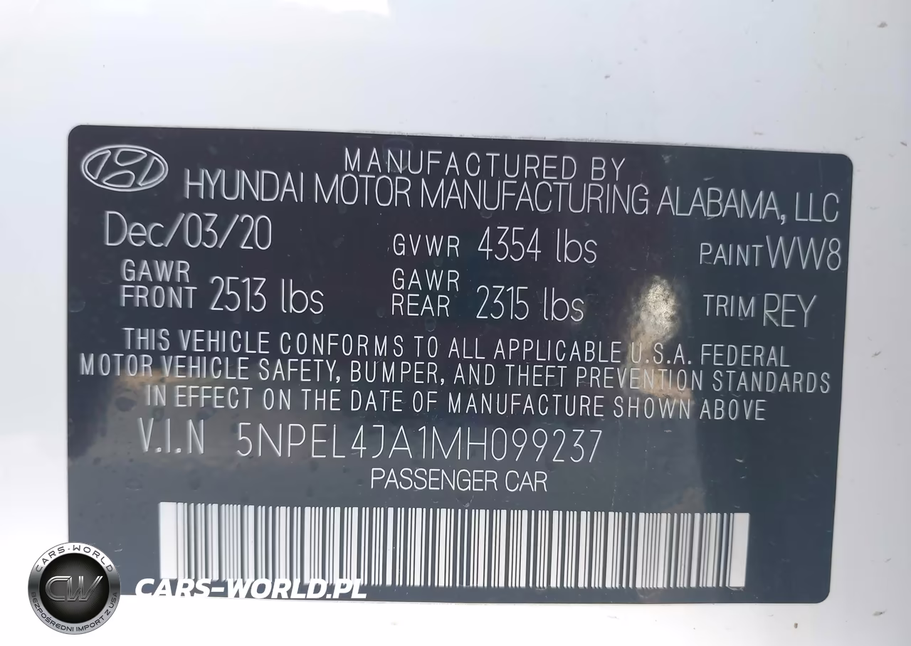 2021 Hyundai Sonata Sel VIN:5NPEL4JA1MH099237 - 9