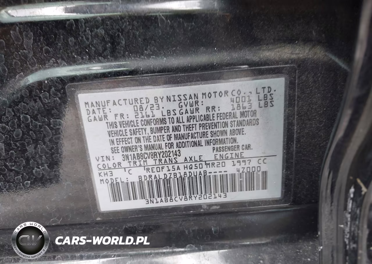 2024 Nissan Sentra Sv Xtronic Cvt VIN:3N1AB8CV8RY202143 - 9