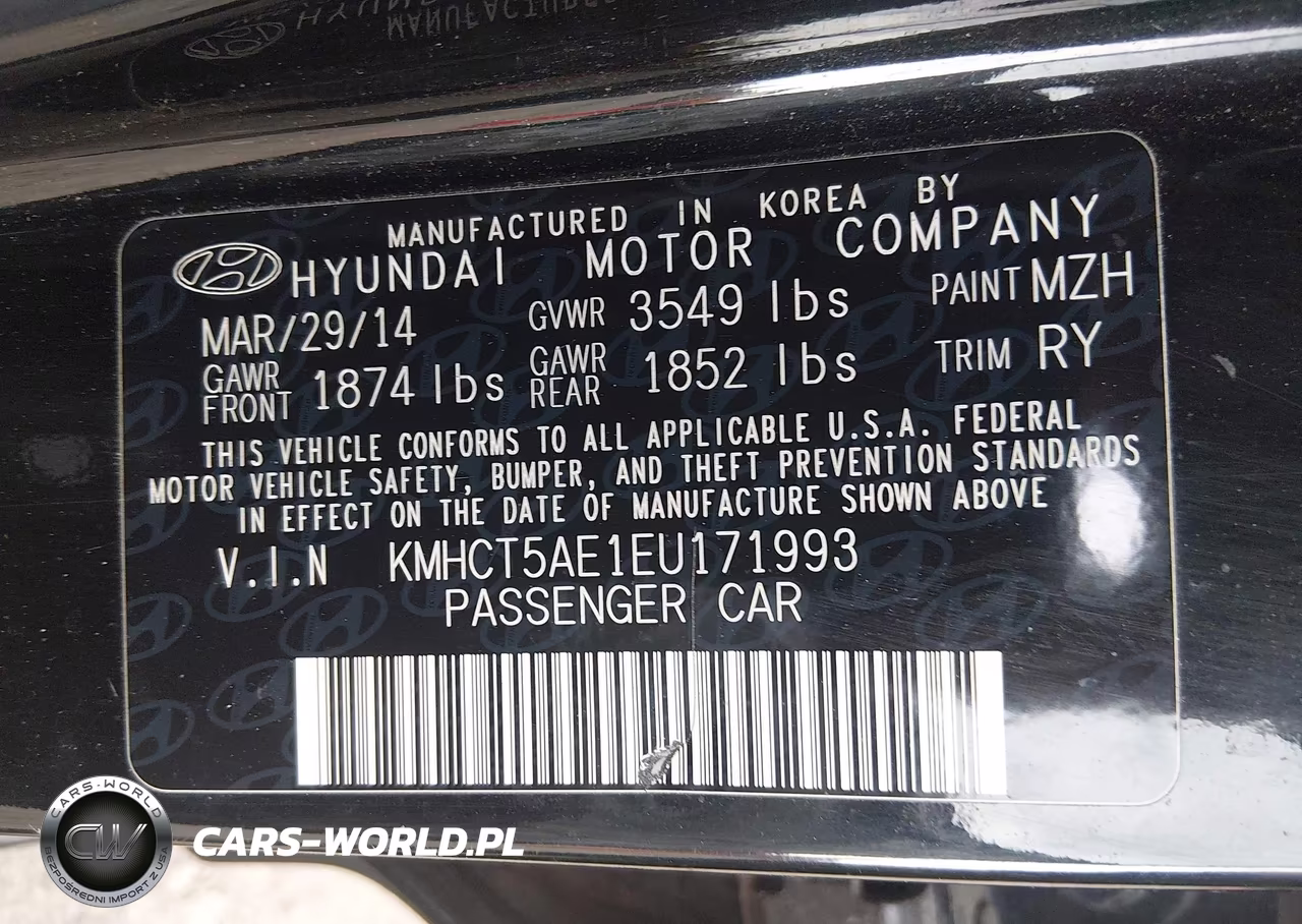 2014 Hyundai Accent Gs VIN:KMHCT5AE1EU171993 - 9