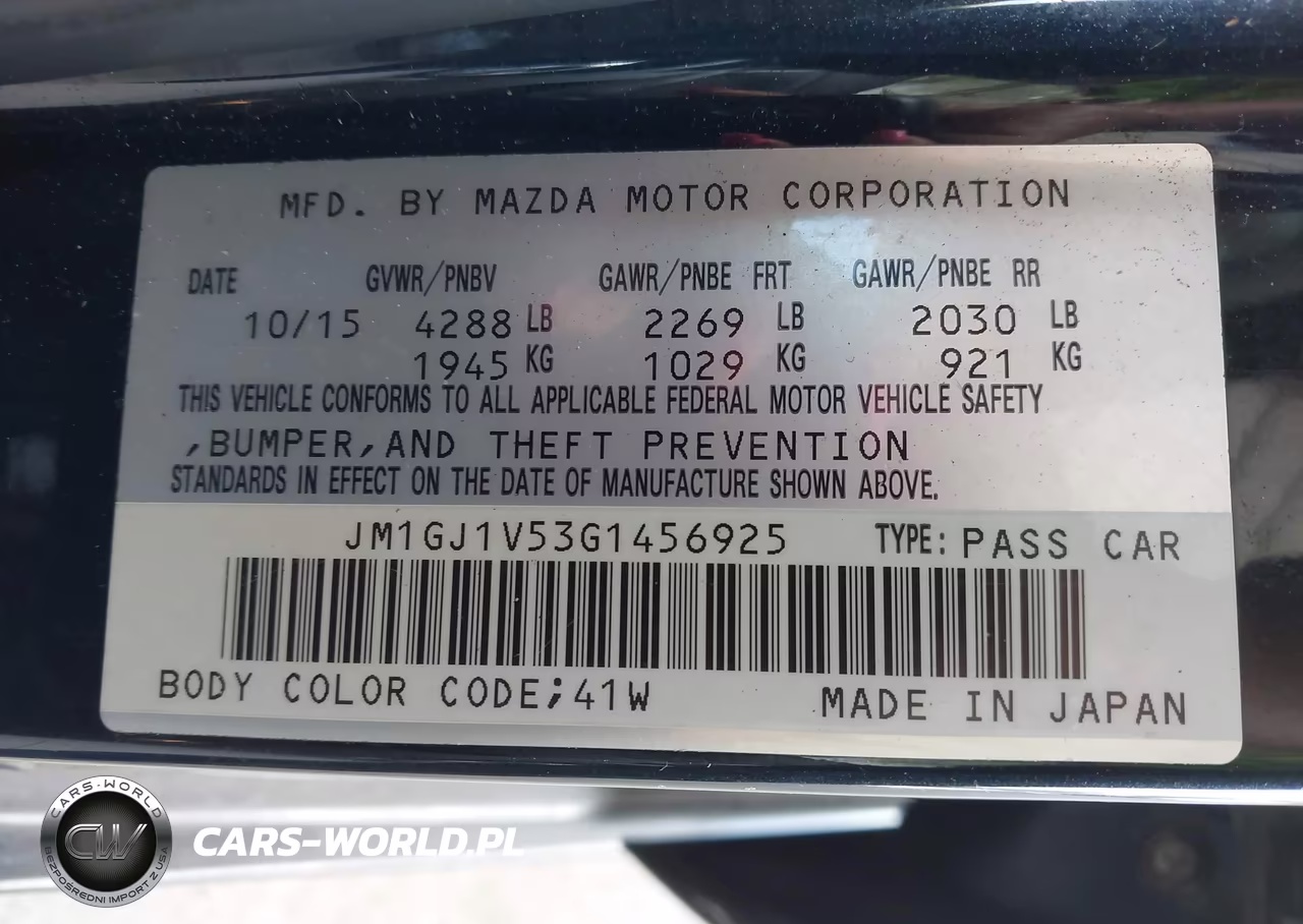 2016 Mazda Mazda6 I Touring VIN:JM1GJ1V53G1456925 - 9