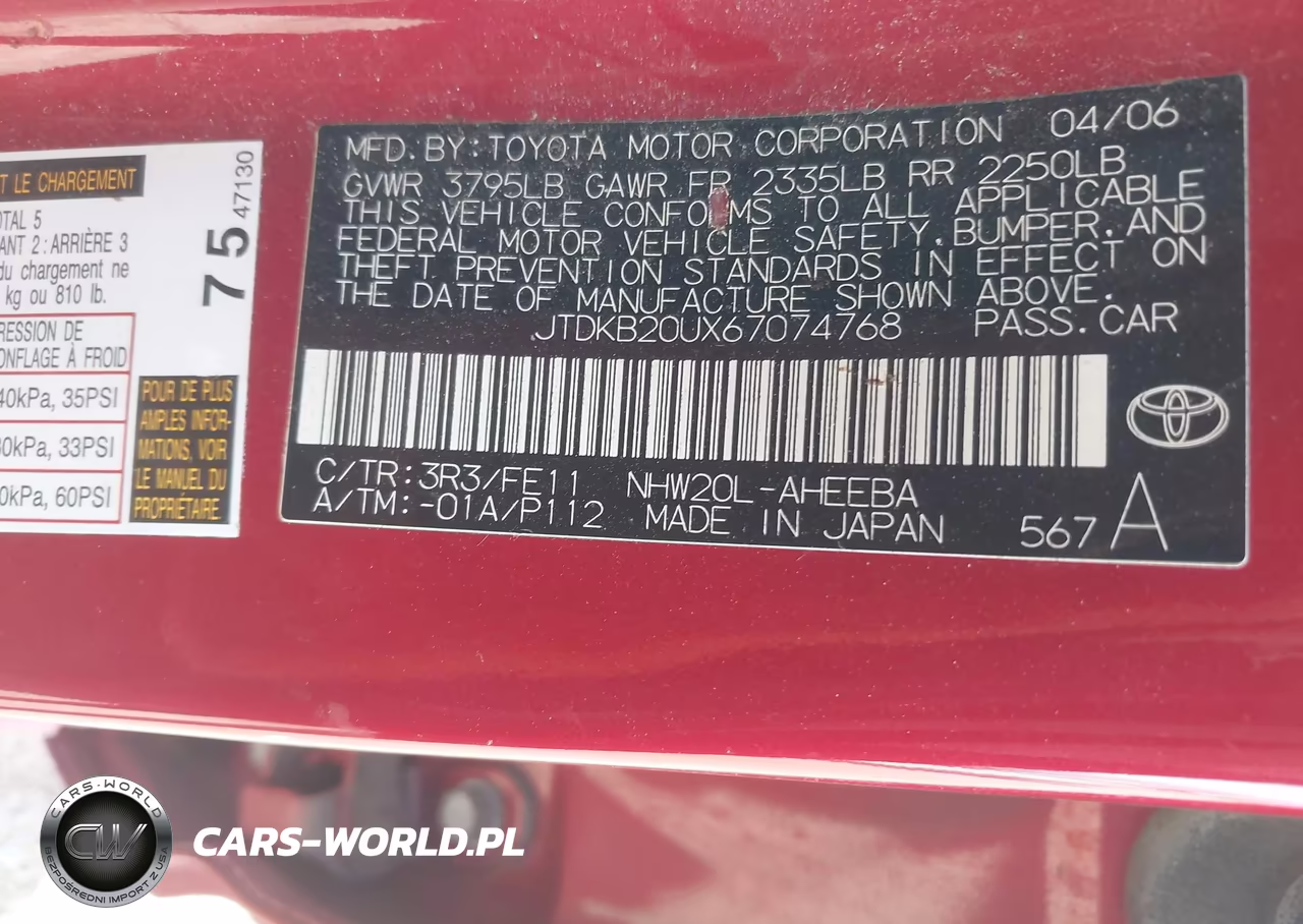 2006 Toyota Prius VIN:JTDKB20UX67074768 - 9